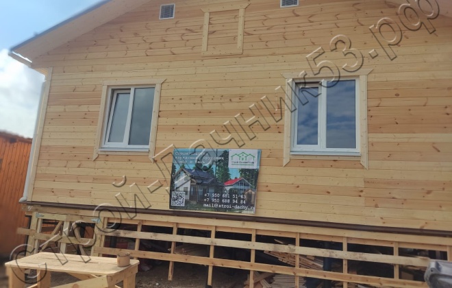 3 Каркасно-щитовой дом Д-150, 8х7м, 56 М², Московская область, Рузский район, СНТ «Томшина гора» (5)